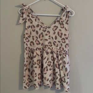 Leopard Print Sleeveless Top